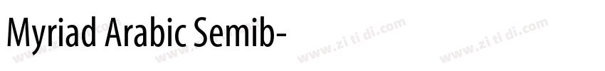 Myriad Arabic Semib字体转换
